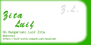 zita luif business card